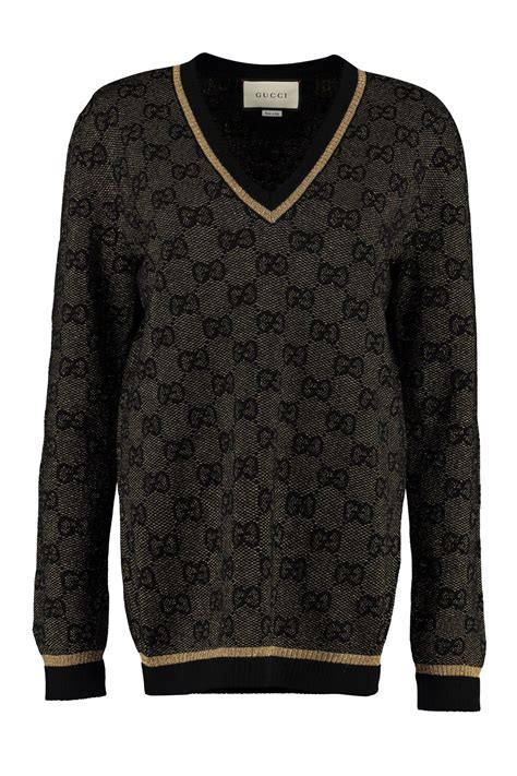 gucci sweater black woman|black and white Gucci sweater.